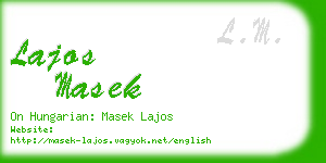 lajos masek business card